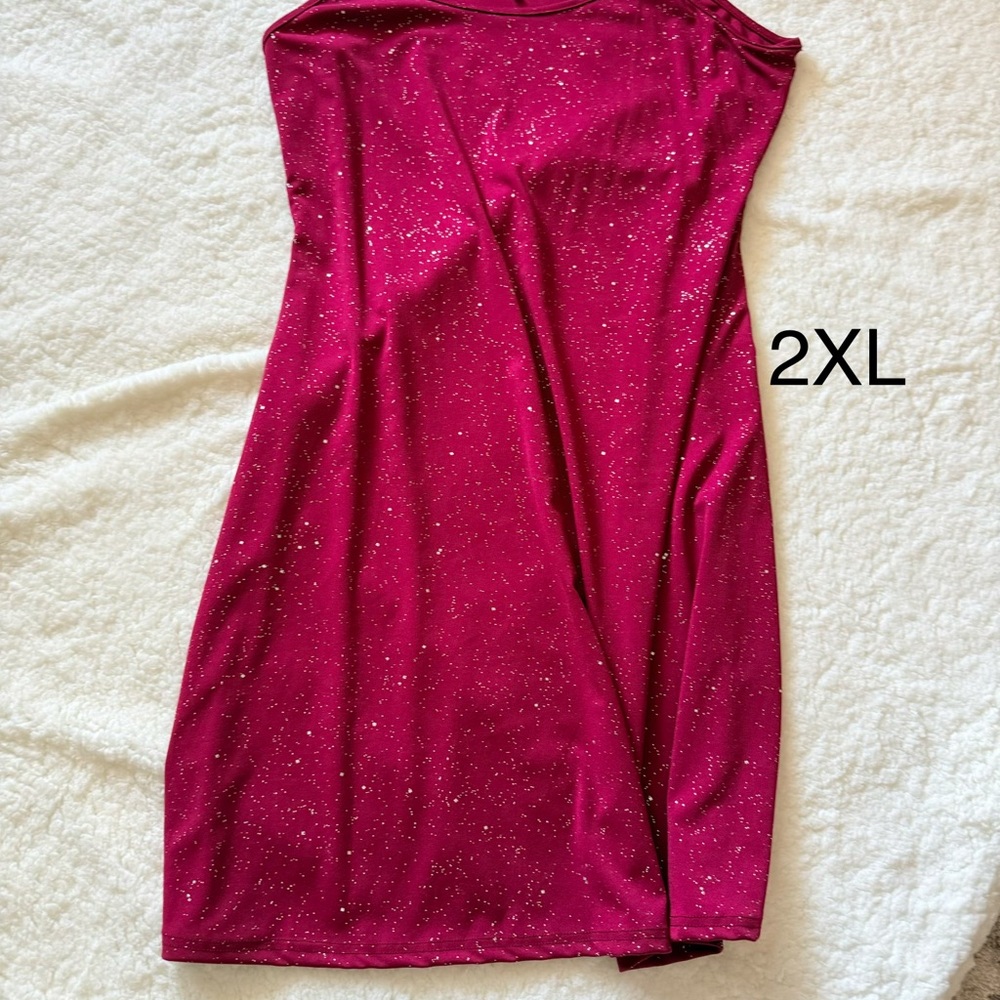 Elegant Red Glitter Dress